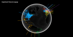 WebGL globe geographic data visualisation - search volume