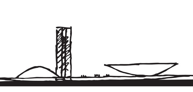 Oscar Niemeyer Drawing - Brasilia